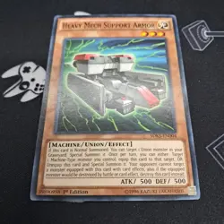 Heavy Mech Support Armor SDKS-EN004 1st Edition LP+ Light Play Yu-Gi-Oh! Card - Image 3