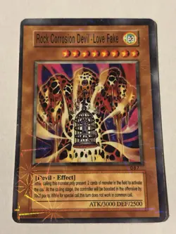 Yu-Gi-Oh! TCG Fake Card Rock Corrosion Devil - Love Fake Funny Card - Image 1