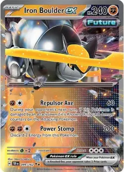 Iron Boulder EX 099/162 - Temporal Forces - NM Pokemon TCG Ultra Rare Card - Image 1