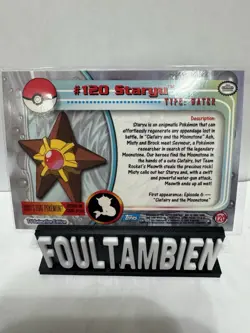 1999 Topps Pokemon Tv Animation Series Staryu #120 Foil Card - Image 2