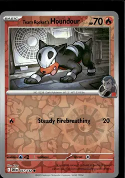 Pokemon Team Rocket’s Houndour 037/182 Destined Rivals Reverse Holo 2 Card Lot - Image 1