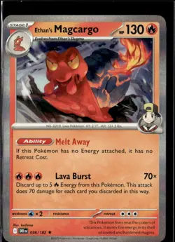 Pokemon Ethan’s Magcargo 036/182 Destined Rivals Holo Rare 2 Card Lot - Image 1