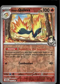 Pokemon Ethan’s Quilava 033/182 Destined Rivals Reverse Holo Common 2 Card Lot - Image 1
