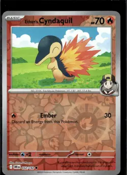 Pokemon Ethan’s Cyndaquil 032/182 Destined Rivals Reverse Holo 2 Card Lot - Image 1