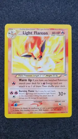 Light Flareon 46/105 Neo Destiny Regular Pokemon Card - Image 1