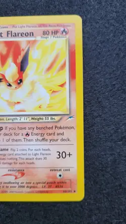 Light Flareon 46/105 Neo Destiny Regular Pokemon Card - Image 4