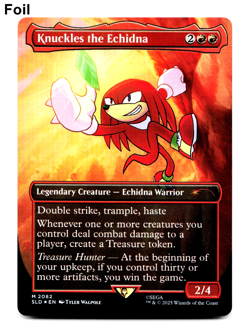 Knuckles the Echidna (Rainbow Foil) [Secret Lair x Sonic] MTG SLD 2082 NM/M 🔥🔥 - Image 1