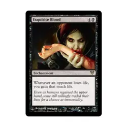 WOTC MtG Avacyn Restored Exquisite Blood (R) EX - Image 1