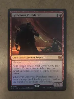 Foil Generous Plunderer - OTJ The Big Score NM MTG - Image 1