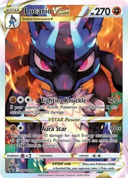 Pokemon Lucario VSTAR SWSH291 Crown Zenith Holo Black Star Promo NM - Image 1