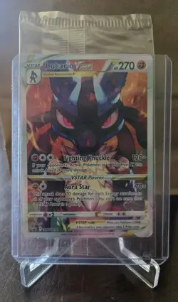 SEALED Pokemon Lucario VSTAR SWSH291 Crown Zenith Holo Black Star Promo NM - Image 1