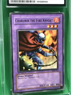 CGC 10 Gem Charubin the Fire Knight LOB-015 YuGiOh Legend Blue Eyes 1st Ed POP 1 - Image 4