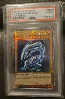 Yugioh PSA 10 BLUE-EYES WHITE DRAGON MP24-EN001 QUARTER CENTURY SECRET RARE (87) - Image 1