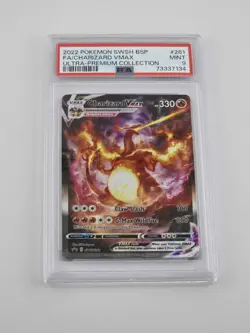 PSA 9 MINT Charizard VMAX UPC Black Star Promo Full Art Pokemon Card #SWSH261 - Image 1