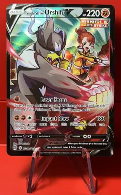 Single Strike Urshifu V - TG18/TG30 Brilliant Stars Ultra Rare Holo Pokemon Card - Image 1