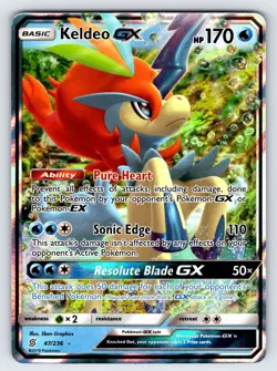 Keldeo GX 47/236 2019 S&M Unified Minds Pokemon Card Ultra Rare Full Art - Nm - Image 1
