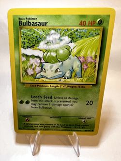 Bulbasaur Pokemon Card English 1999 Vintage 44/102 Excellent Base Set - Image 1