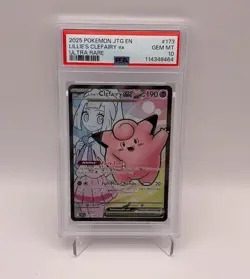 2025 POKEMON JTG EN-JOURNEY TOGETHER ULTRA RARE #173 LILLIE'S CLEFAIRY EX PSA 10 - Image 1