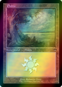 Plains RETRO FOIL 438, Commander Masters, MTG CMM NM/M - Image 1
