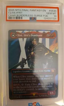 Clive, Ifrit's Dominant #0530 Surge Foil PSA 10 - Image 1