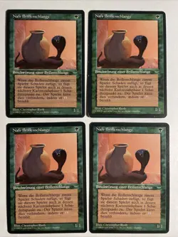 4x Renaissance Nafs Brillenschlange PL/EX/NM Magic Karte Magic The Gathering Mtg - Image 1
