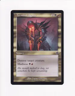 2021 MAGIC THE GATHERING MODERN HORIZONS II MH2 RETRO FRAME TERMINAL AGONY - Image 1