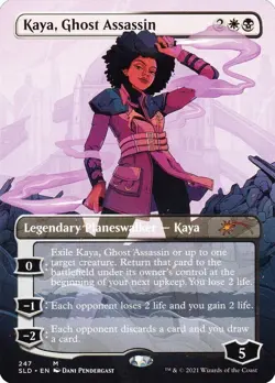1x FOIL BORDERLESS Kaya, Ghost Assassin - NM English - Image 1