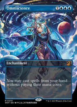 1x Omniscience ~~ Borderless (Anime) NM-Mint, English Wilds of Eldraine: Enchant - Image 1