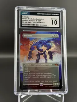 Solitude Borderless Foil - Magic The Gathering MTG Modern Horizons 2 GEM CGC 10 - Image 1