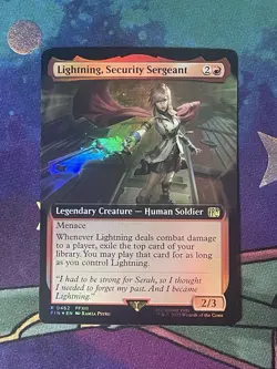 Lightning Security Sergeant Extended Art Final Fantasy Foil Magic 462 FF English - Image 1