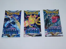 Lot of 3 Pokemon TCG Sword & Shield Silver Tempest Booster Packs NEW/SEALED - Image 1