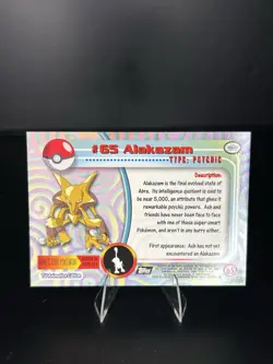 Alakazam #65 Topps Black Label 1999 NM Pokemon - Image 2
