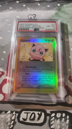 2004 POKEMON EX JIGGLYPUFF REV.FOIL TM MAGMA VS TM AQUA PSA 8 - Image 1
