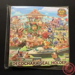 Pokemon Cafe EEVEE PIKACHU File Holder with 1 Sheet Unopened Sticker Seal - Image 1