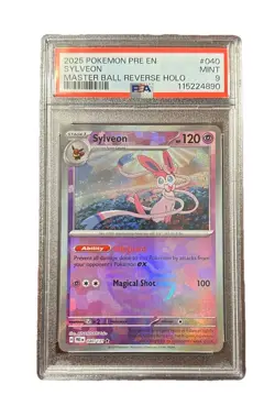 PSA 9 SYLVEON MASTER BALL #40 POKEMON - PRISMATIC EVOLUTIONS - Image 1