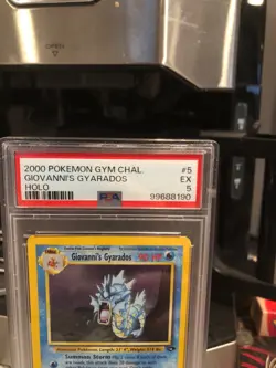 GIOVANNI'S GYARADOS #5- 2000 POKEMON GYM CHALLENGE, HOLO PSA 5, POKEMON TCG - Image 2
