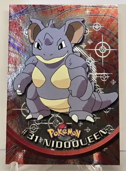 1999 Nidoqueen #31 Pokemon Topps TV Animation Edition Holo Foil Card NM/M - Image 1