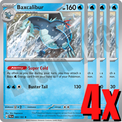4x Baxcalibur 060/193 x4 - Paldea Evolved - Pokemon TCG - Playset - Image 1