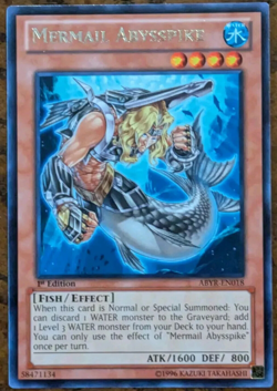 RARE Mermail Abysspike ABYR-EN018 1st Edition Yugioh Abyss Pike - LP - Image 1