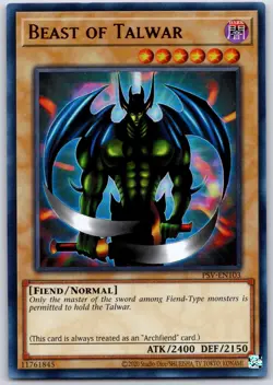 Yu-Gi-Oh Beast of Talwar PSV-EN103 Ultra Rare NM - Image 1