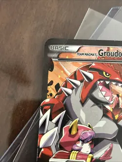 Pokemon TCG Team Magma's Groudon EX Holo Full Art Rare Card 15/34 Double Crisis - Image 2