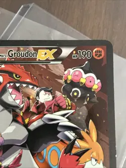 Pokemon TCG Team Magma's Groudon EX Holo Full Art Rare Card 15/34 Double Crisis - Image 3