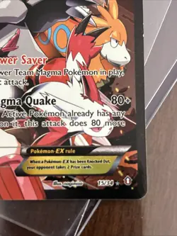 Pokemon TCG Team Magma's Groudon EX Holo Full Art Rare Card 15/34 Double Crisis - Image 4