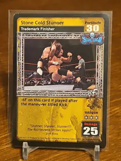 Stone Cold Steve Austin WWF Raw Deal Card Game PROMO STONE COLD STUNNER 2000 - Image 1