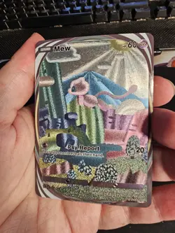 Mew 286 Genetic Apex Pokemon TCG Pocket Custom Textured Fanart Card - Image 1