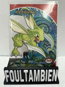 Topps Pokemon TV Animation Series Scyther Pc9 Clear Card - Image 2