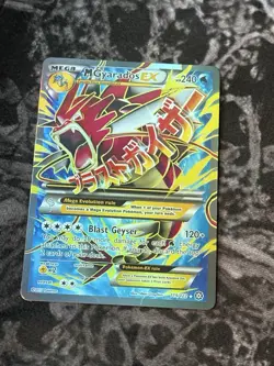 Pokemon Mega Gyarados EX TCG Holo Card 27/122 Breakpoint Rare - Image 1