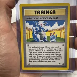 Pokemon Personality Test 102/105 Uncommon Unlimited Edition NM/MT Vintage Card - Image 1