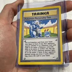 Pokemon Personality Test 102/105 Uncommon Unlimited Edition NM/MT Vintage Card - Image 2