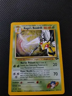 Koga's Beedrill - 9/132 - Holo Rare Gym Challenge Set - Pokemon Card Wotc LP - Image 1